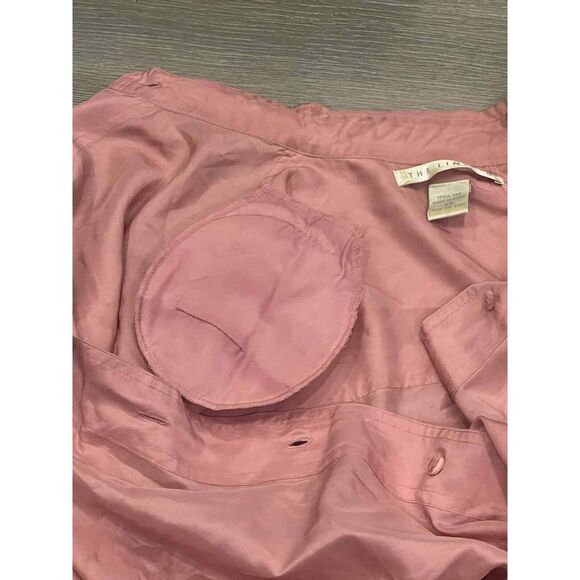 Vintage The Limited 100% silk button up blouse XS with removable shoulder pads - Picture 4 of 5